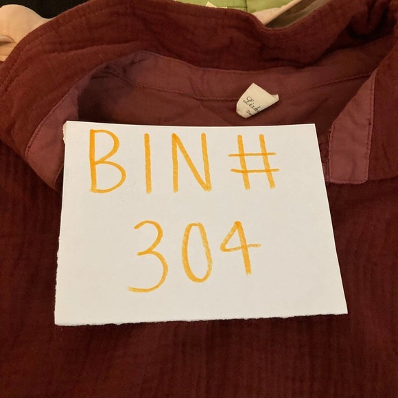 Lixhigi Shirt Womens Sz S M Maroon Brown Cotton Long Sleeve Collared Top - Picture 9 of 9